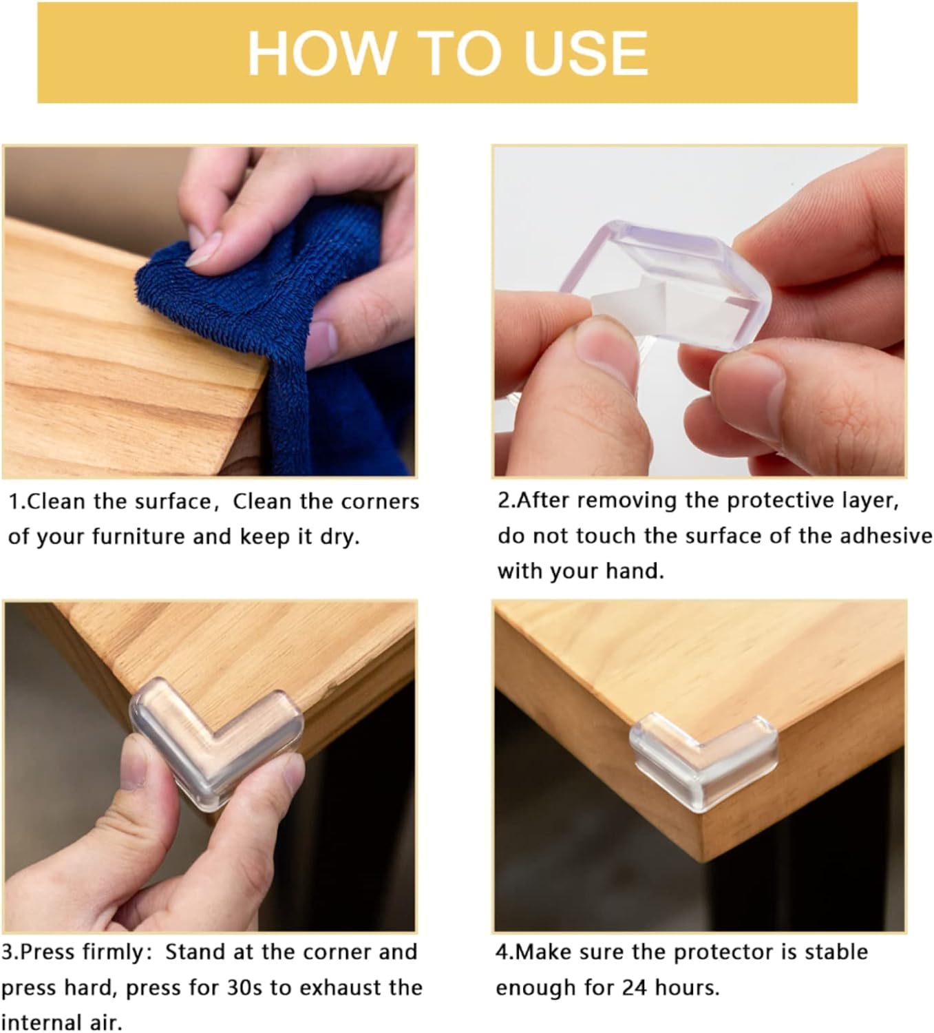 ✅ Lilbee Corner Protectors (12 Pack) – Clear Baby Safety Bumpers for Furniture & Table Edges