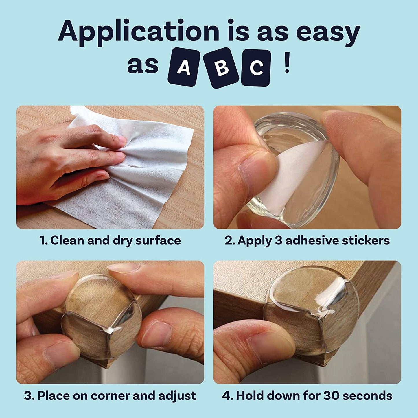 ✅ Lilbee Corner Protectors (12 Pack) – Clear Baby Safety Bumpers for Furniture & Table Edges