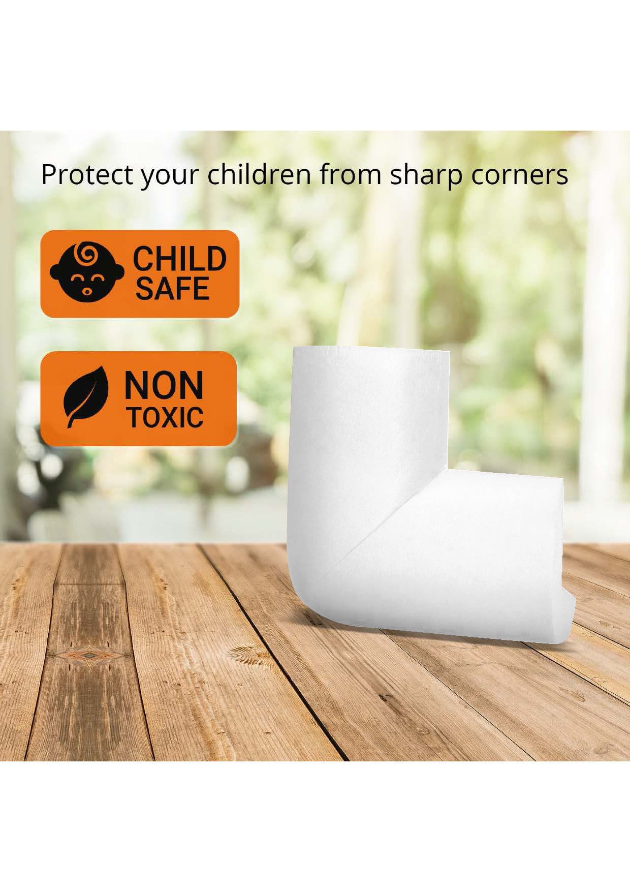 ✅ Amazara Corner Guards (10 Pack) – Pre-Taped Baby Safety Protectors for Furniture Edges – White